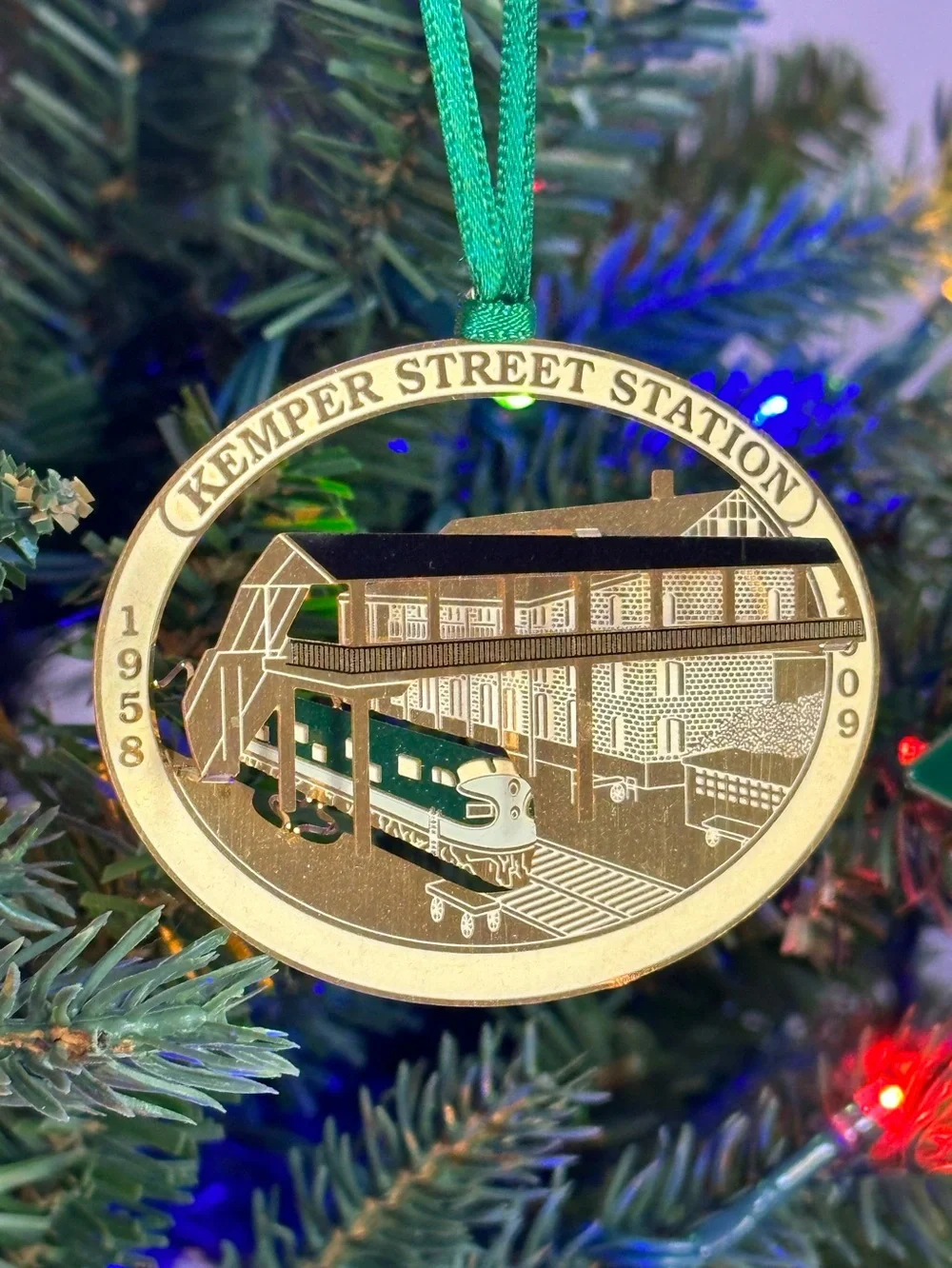 Kemper Street Station – Lynchburg, Virginia Christmas Ornament